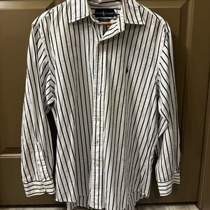 Ralph Lauren Black and White Striped Men's Shirt